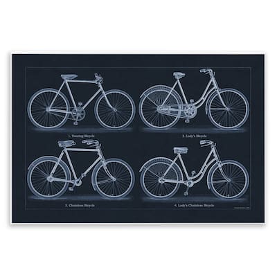 Stupell Traditional Bicycle Styles Diagram Wall Plaque Art Design By Phillipa Katz