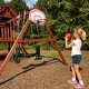 preview thumbnail 8 of 6, Gorilla Playsets Basketball Hoop Set for Swing Sets - 23.75" W x 15" D x 16" H