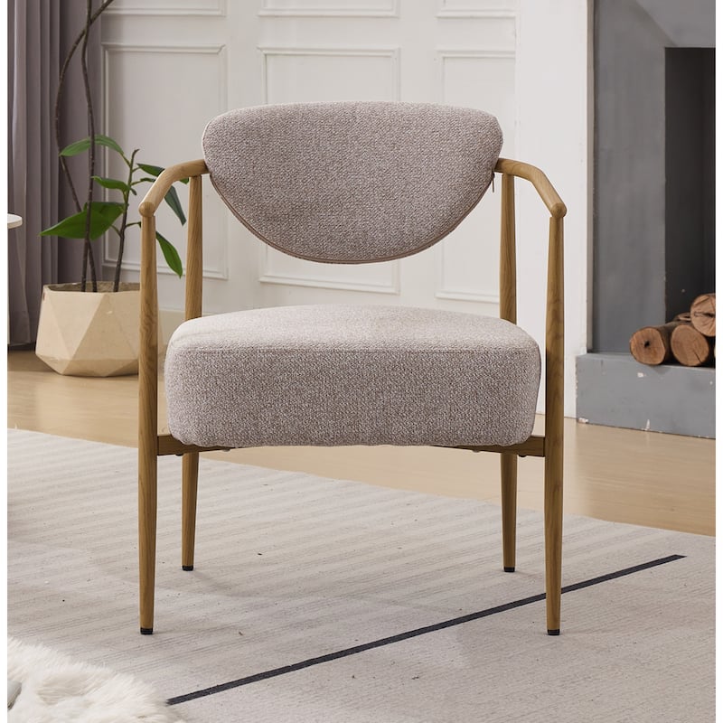 Set of 2 Dining Chairs, Living Room Chair, PU with Foam Back and Seat, Soft and Comfortable Seating, Metal Frame