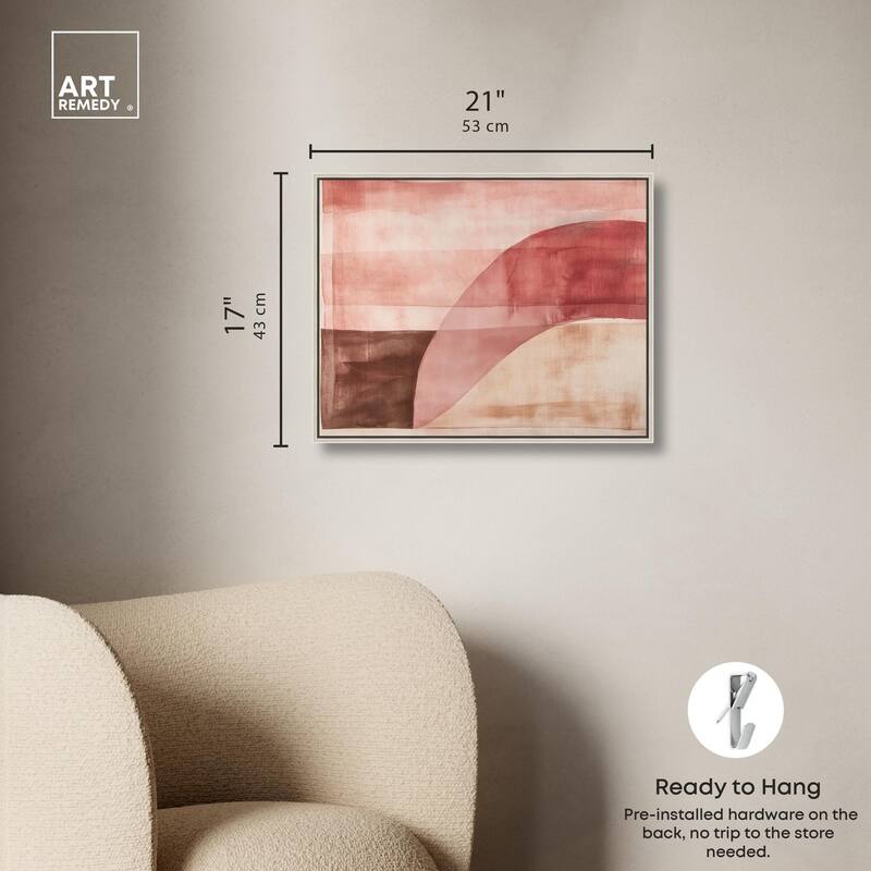 Faded Crimson Canvas by Art Remedy