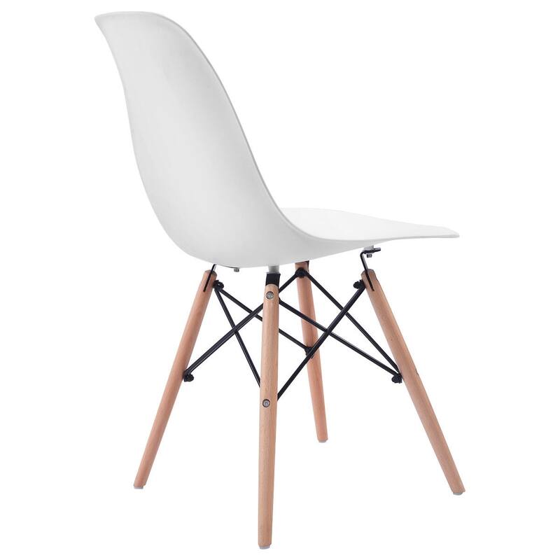 4-Piece Dining Chair Set with ABS Seat and Stylish Beech Wood Legs for Home or Office Use - 22" x 18.5" x 32" (D x W x H)