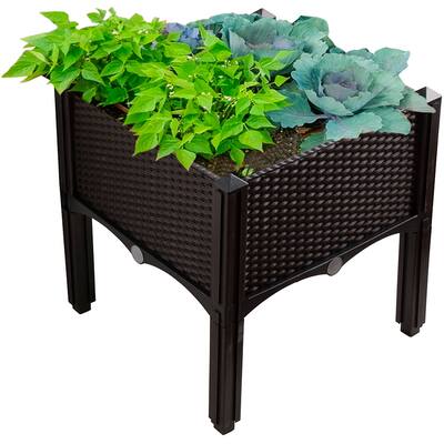 Modern Home Raised Planter Kit - Stackable Modular Flower/Garden Bed Kit - Stacking Sets for Home, Restaurant, Office, Garden
