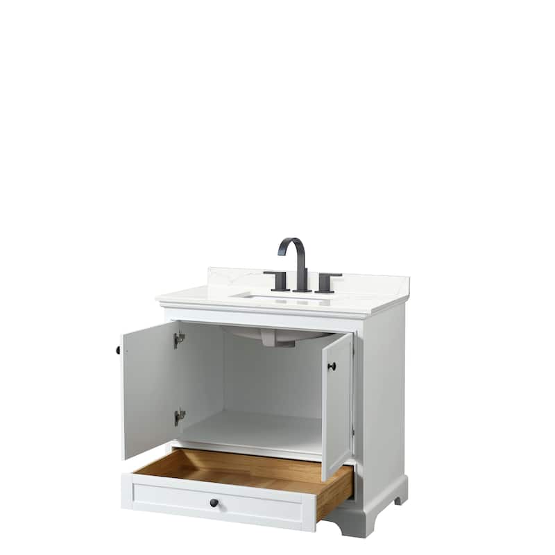 Deborah 36-inch Single Vanity, Quartz Top