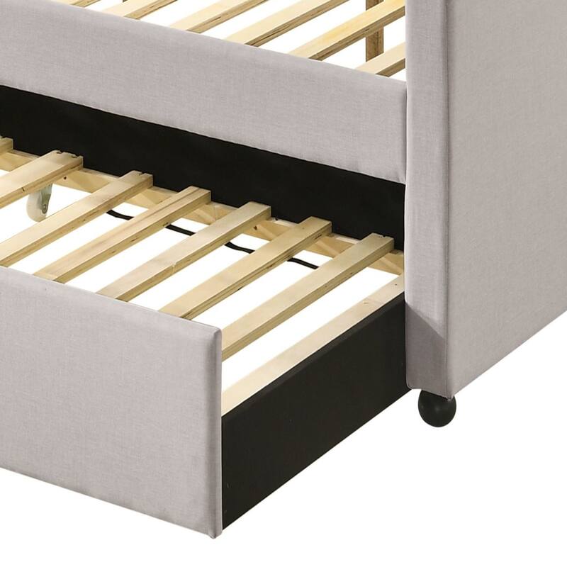 Lianna Fog Fabric Full Daybed & Twin Trundle