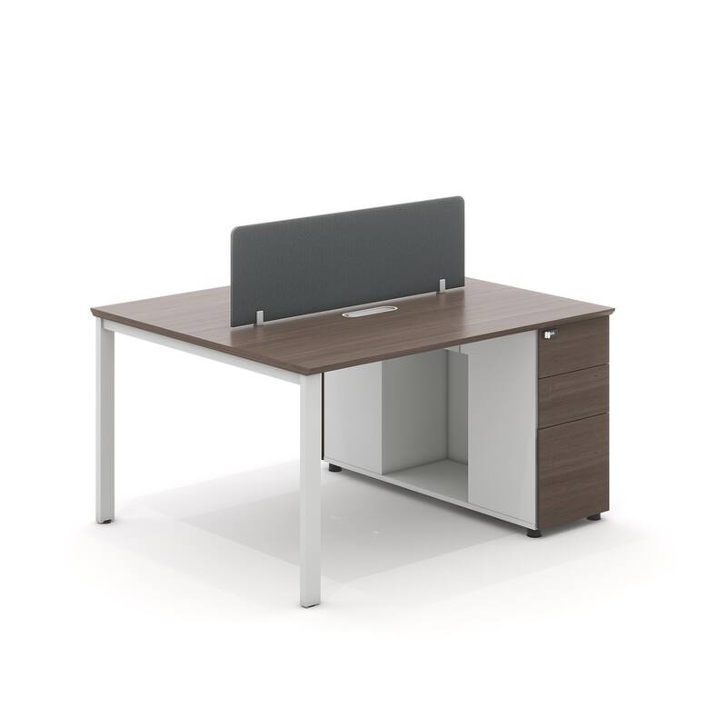 10 Person Attachable Workstation Desks with Chairs Combination