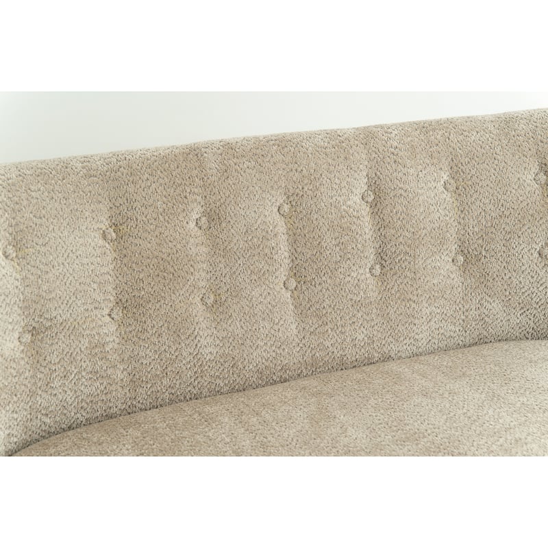 Christopher Knight Home - Chenille Upholstered Loveseat Sofa with Curved Backrest 57.9" Accent Sofa