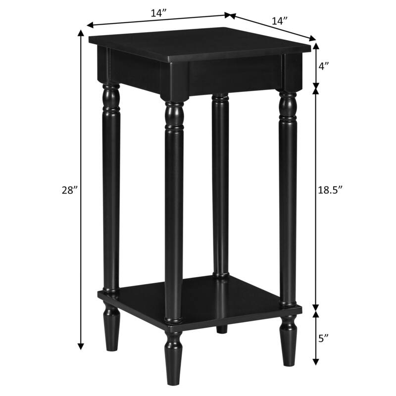 End Table with Shelf, Two Tier Storage Side Table with Sculpted Legs for Living Room, Bedroom or Reading Nook - 14