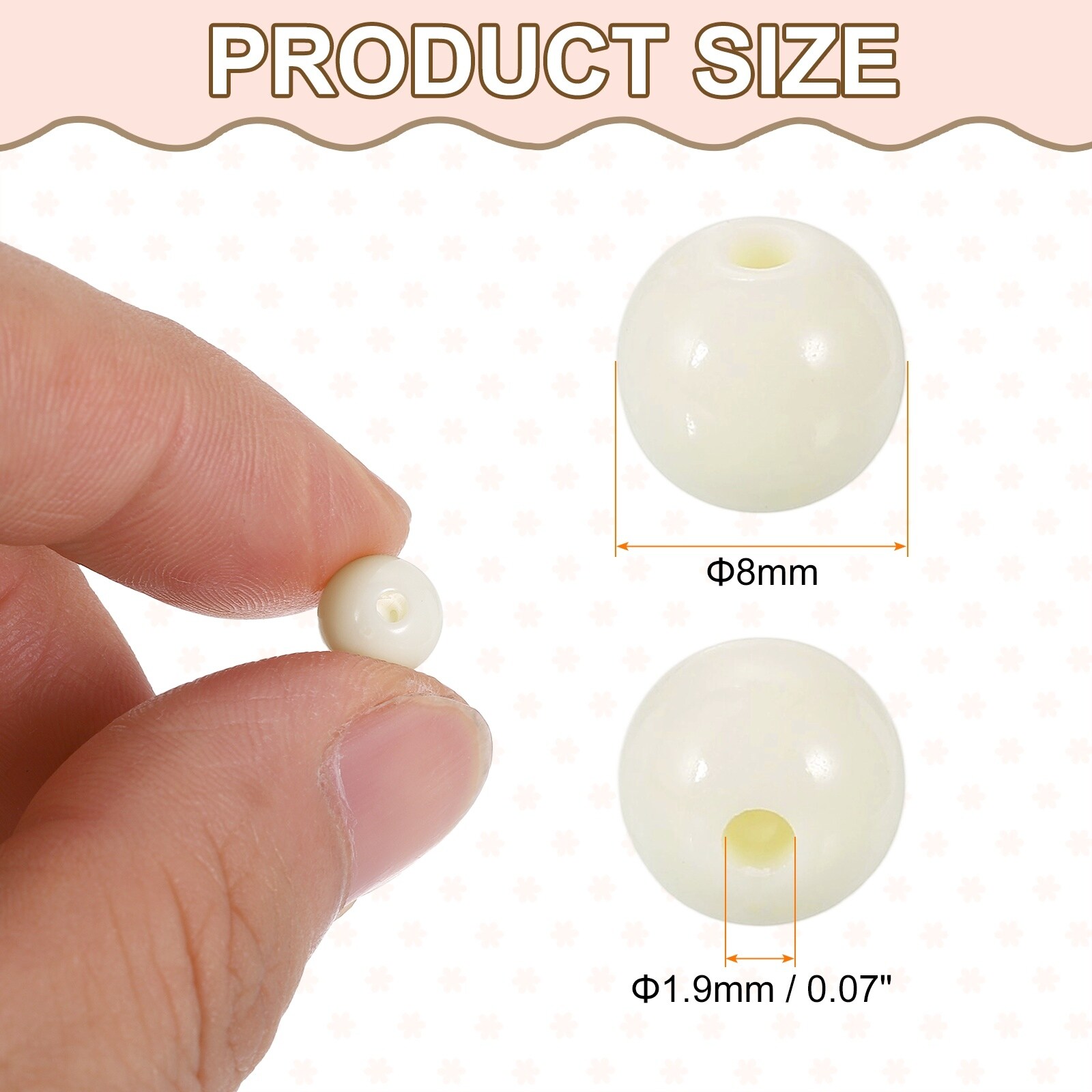 Acrylic Round Beads Plastic Resin Smooth Balls Loose Bead for Jewelry Making Bracelets Necklace Earrings DIY