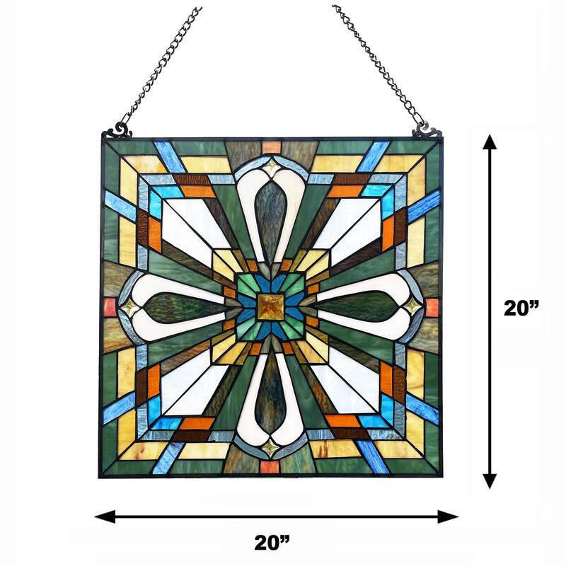 Tiffany-Style Mission Design 20" Window Panel/ Suncatcher