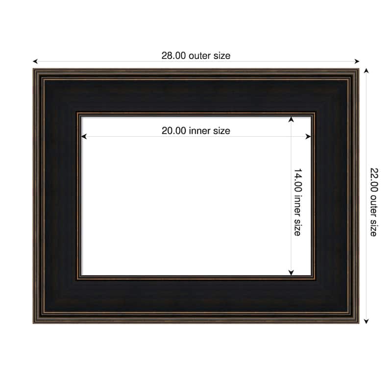 Amanti Art Mezzanine Antique Silver Framed Dry Erase Magnetic Board - 28 x 22 in - Mezzanine Espresso