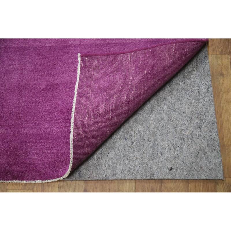 Hand Knotted Oriental 100% Wool Carpet Modern Solid Purples Gabbeh Area Rug - 12' 2'' X 9' 3''