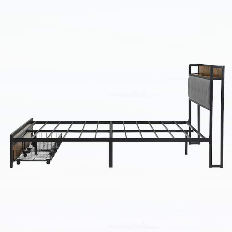 Versatile Bed with LED Lights and Headboard for Superior Sleep Experience