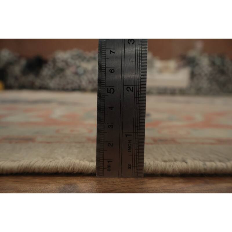 Hand Knotted Oriental 100% Wool Carpet Traditional Floral Beige & Ivories Ziegler Area Rug - 19' 2'' X 9' 7''