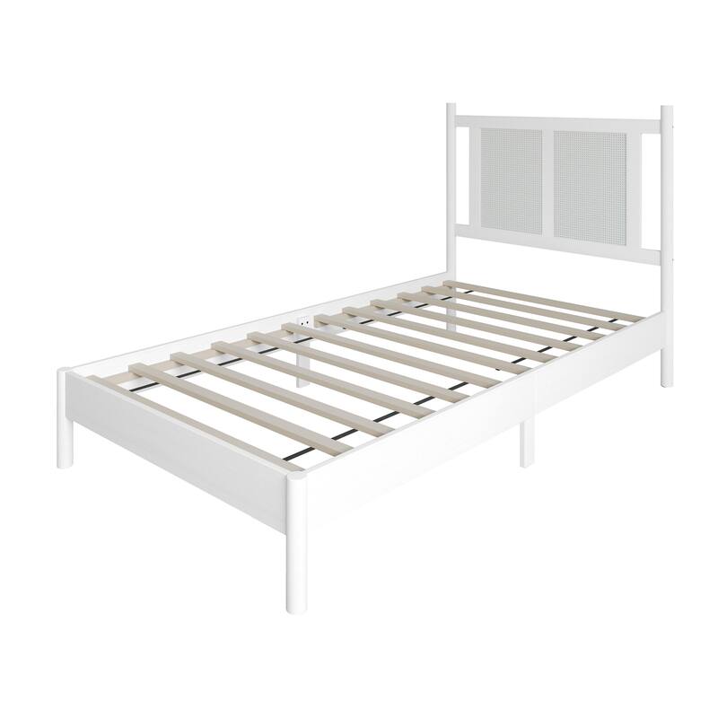 CraftPorch Transitional Wooden Platform Kid Bed