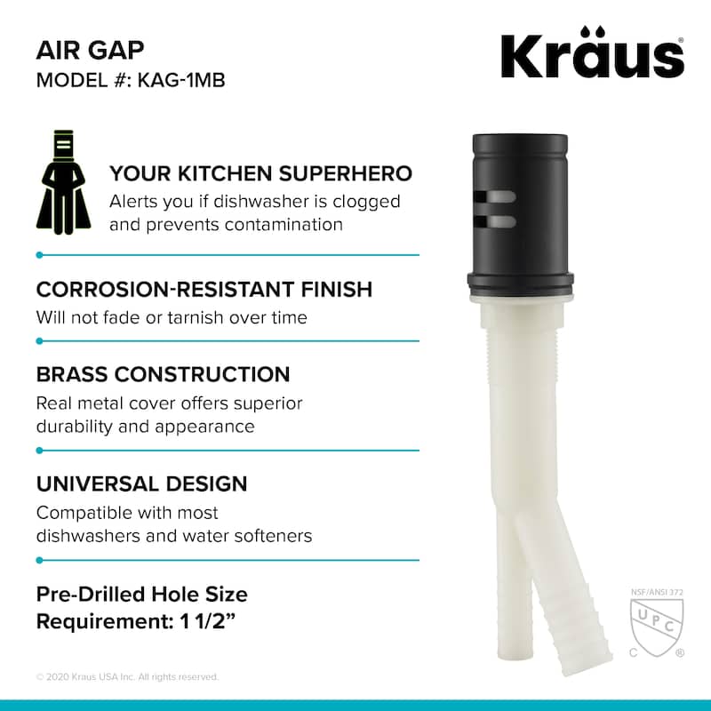 KRAUS Dishwasher Air Gap