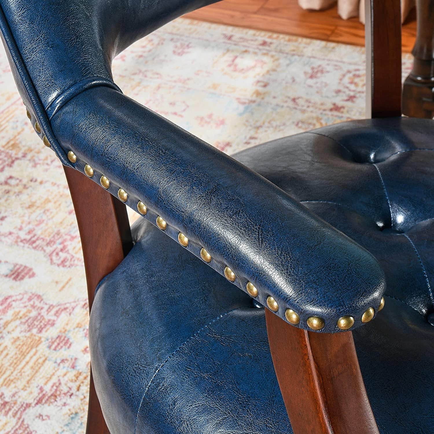 Solid Wood Frame Dining Chairs with Casters for Poker Tables-image