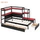 preview thumbnail 8 of 6, Twin Gaming Daybed with Desk and LED Lights, Storage Drawers, Charging Station, Bookcase Headboard Bed Frame