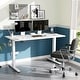 preview thumbnail 32 of 38, Standing Desk Adjustable Height, Electric Sit Stand up Desk for Home Office, Modern Rising Work Table for Computer,Workstation 39.4x23.6 - White