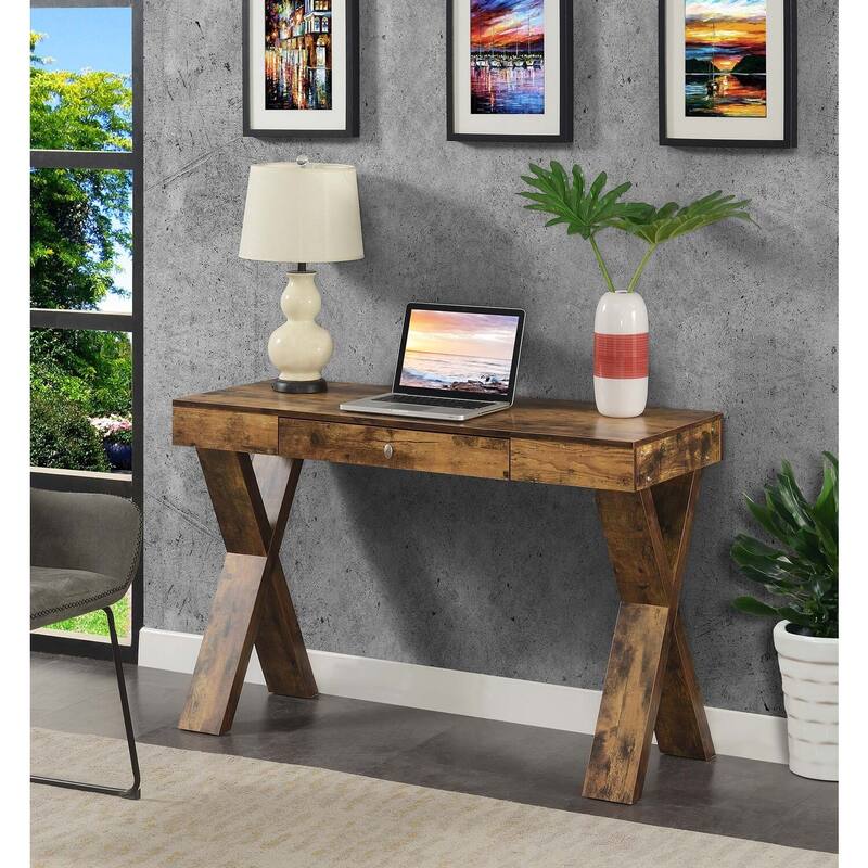 Antique Desk with Drawer - Home Office Writing Table - Console Entryway Table