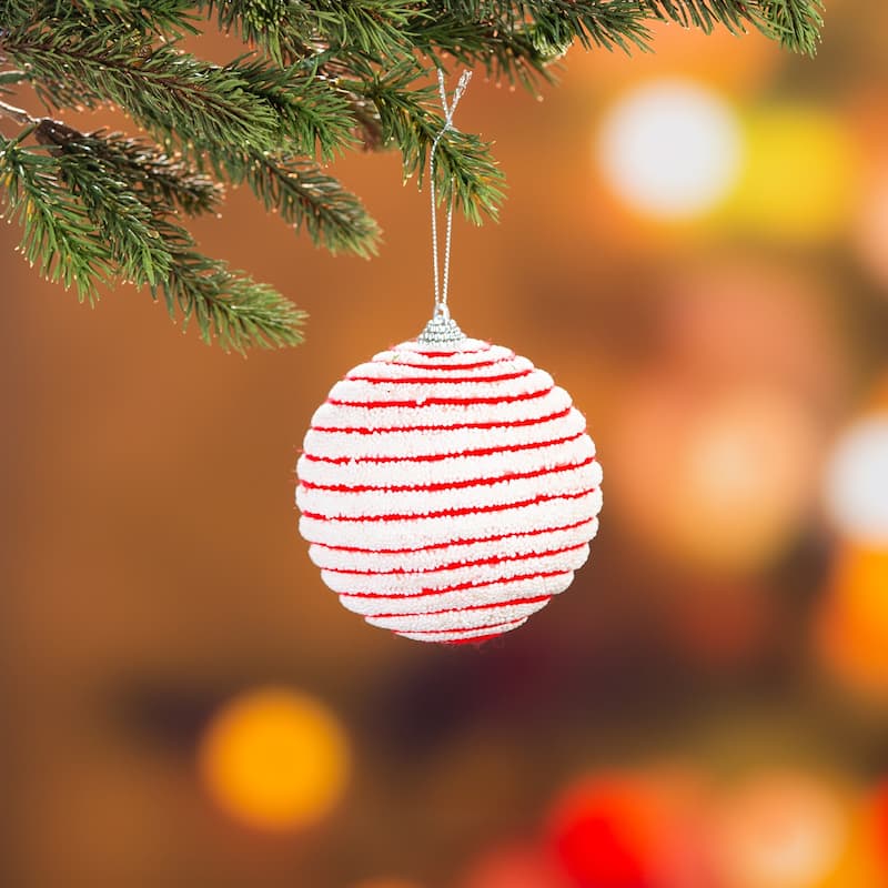 7.5' Tree with 250 LED Lights and 140 Ornaments and Storage Bag, Classic Cardinal - One Size