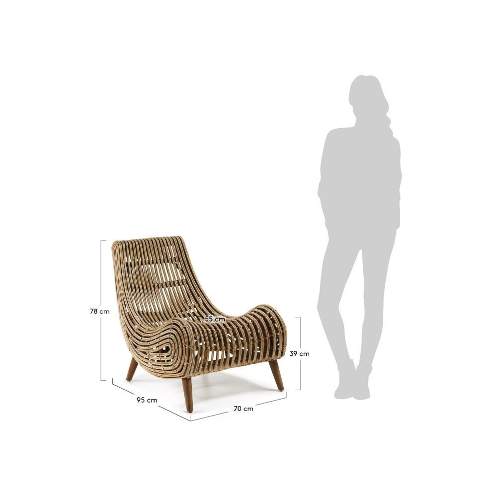 La Forma Akit Curved Rattan Accent Chair - Bed Bath & Beyond