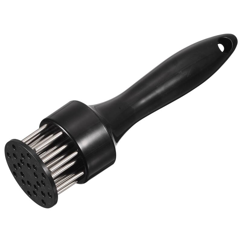 Stainless Steel Meat Tenderizer, Meat Mallet Needle w Plastic Handle - Black