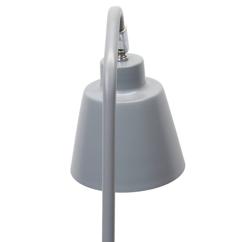 Angled Arm Desk Lamp with Adjustable Cone Shade - 16" - Gray