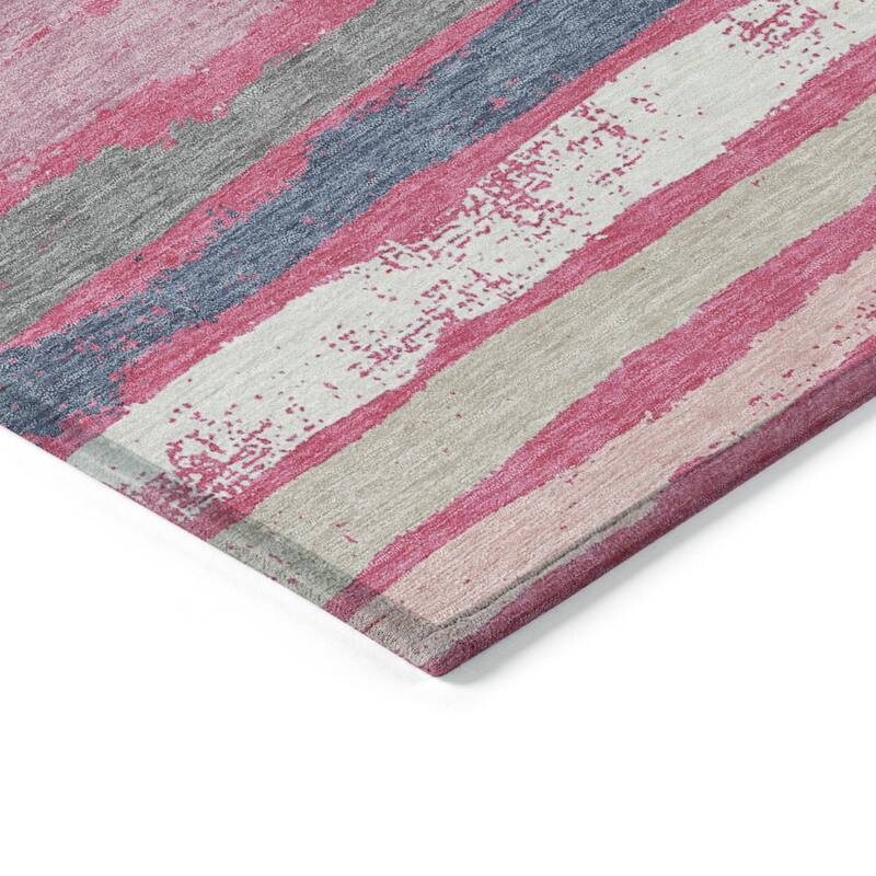 HomeRoots Striped Transitional Rectangle Outdoor Rug