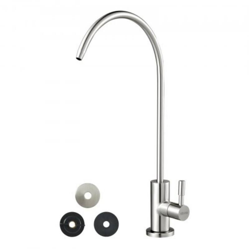 Stainless Steel Drinking Water Filter Faucet - 14.57 x 6.89 x 1.1 inch - Brushed Nickel