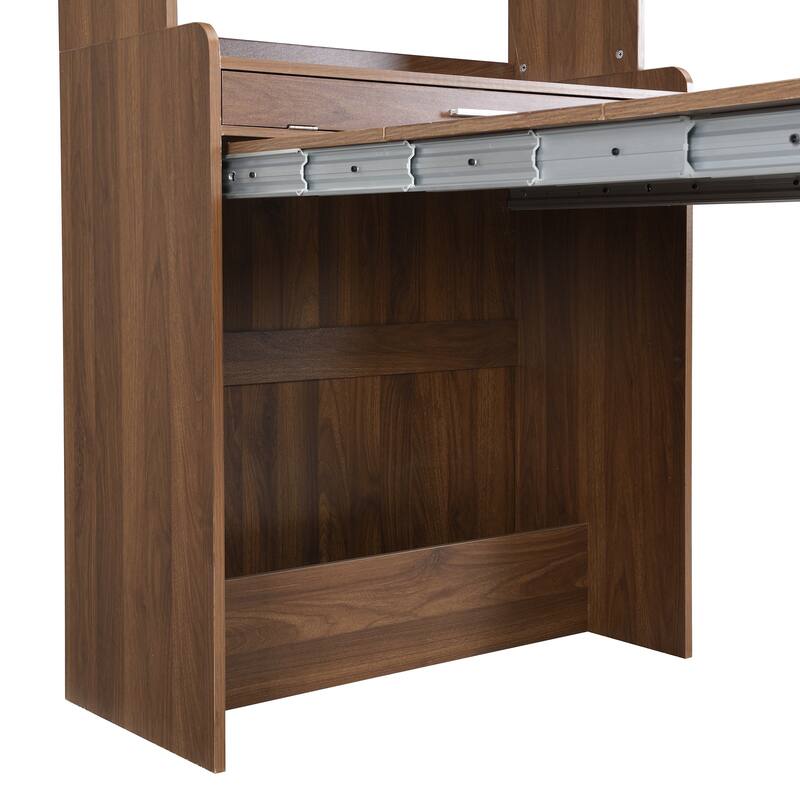 Roomfitters 69" Kitchen Pantry Organizers and Storage Kitchen Cabinet with Extendable Dining Table and Coffee Bar