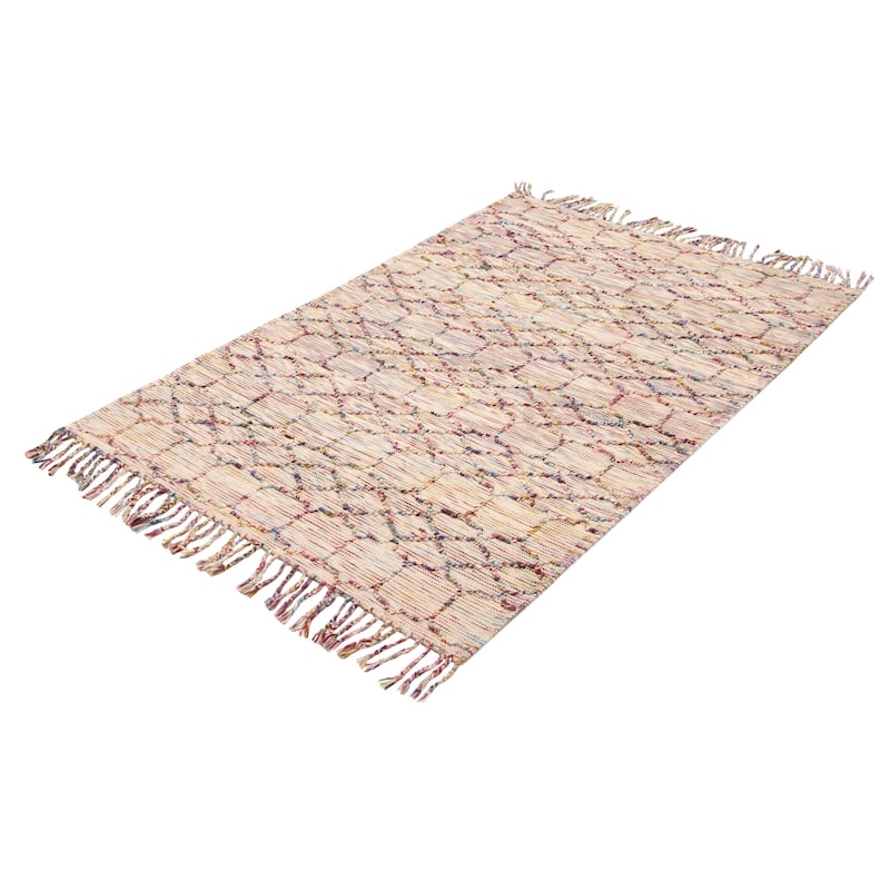 ECARPETGALLERY Braid weave Sienna Cream Wool Rug - 5'2 x 8'0