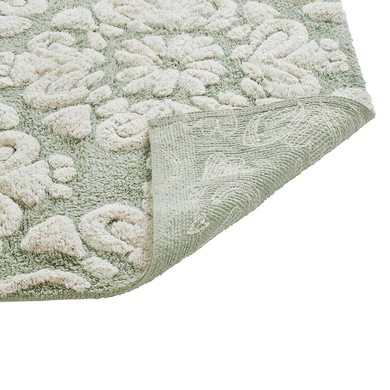 Better Trends 100% Cotton Soft & Super Absorbent Bathroom Rugs - Medallion Collection Non-Skid Latex Machine Washable Bath Mats