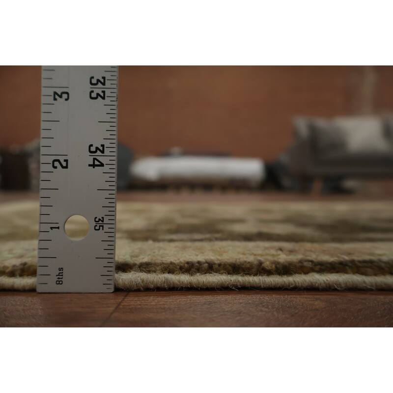 Hand Knotted Oriental 100% Wool Carpet Traditional All-Over Brown Peshawar Area Rug - 3' 0'' X 2' 0''