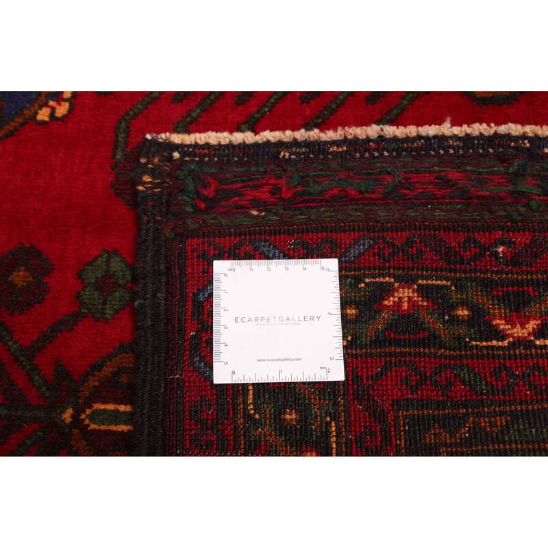 ECARPETGALLERY Hand-knotted Teimani Red Wool Rug - 4'4 x 7'8