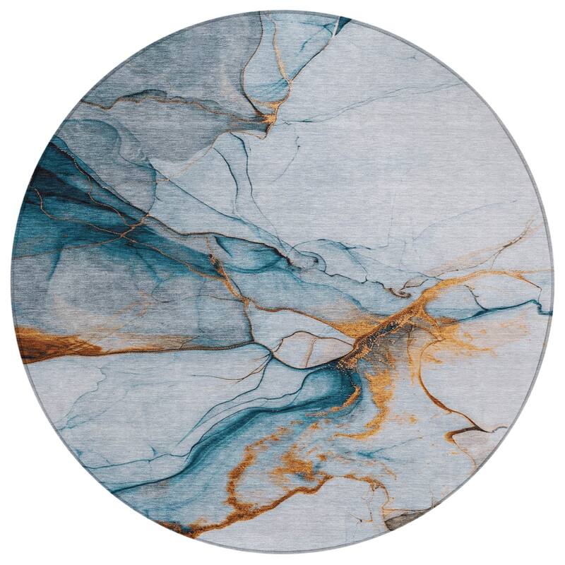 HomeRoots Abstract Modern Rectangle Outdoor Rug