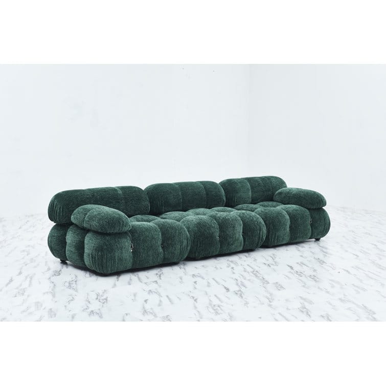 Gylfi 114'' Upholstered Sofa - Green