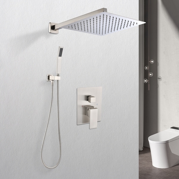 slide 2 of 8, 12" Rain Shower Head Systems Wall Mounted Shower - 16*12*2.44
