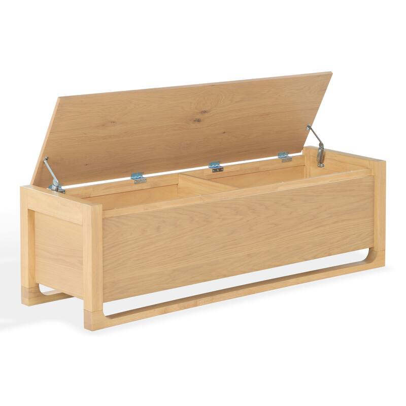 SAFAVIEH Couture Tyrell Wood Storage Bench - 60"W x 18"D x 18"H
