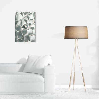 Wynwood Studio Canvas Floral and Botanical Succulent Zoom V Green and Pastel Green Tropical Wall Art Canvas Print