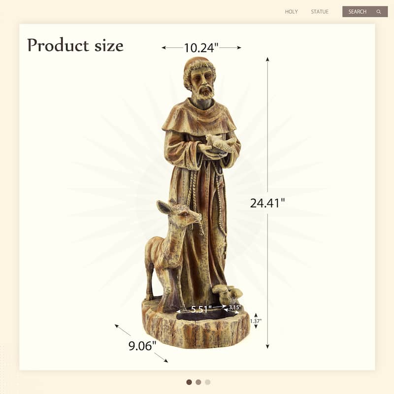 Outdoor Religious Sculpture, Garden Decor, Waterproof Sculpture, Suitable for Courtyard, Front porch, Patio