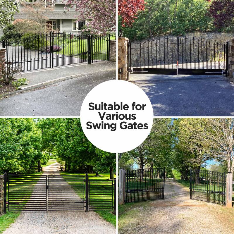 ALEKO ETL Listed Solar Kit Swing Gate Opener for Dual Swing Gates up to