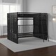 preview thumbnail 1 of 4, Twin Size Bunk Bed with Futon Sofa Base, Modern Black Metal Frame