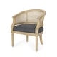 preview thumbnail 6 of 24, Roomfitters Natural Rattan Barrel Accent Chair, Cane Woven Backrest with Upholstered Seat