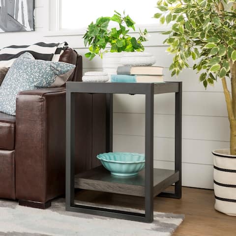 Middlebrook Designs Hamilton 24-inch Charcoal Urban Blend Side Table