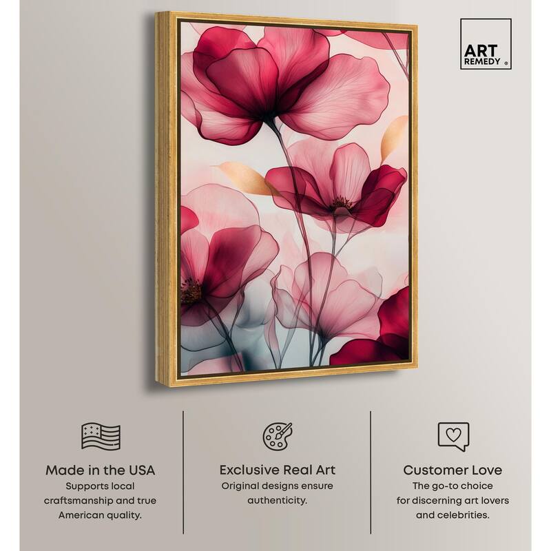 Chiffon Cherry Charm Canvas by Art Remedy