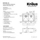 preview thumbnail 18 of 16, KRAUS Standart PRO Stainless Steel 33 in Topmount Drop-In Kitchen Sink