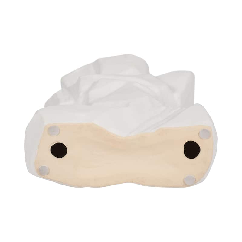 Sagebrook Home's 13" Abstract Venetian Figurine in Pristine White Ceramic - Artistic Flair - 8" x 3" x 13"