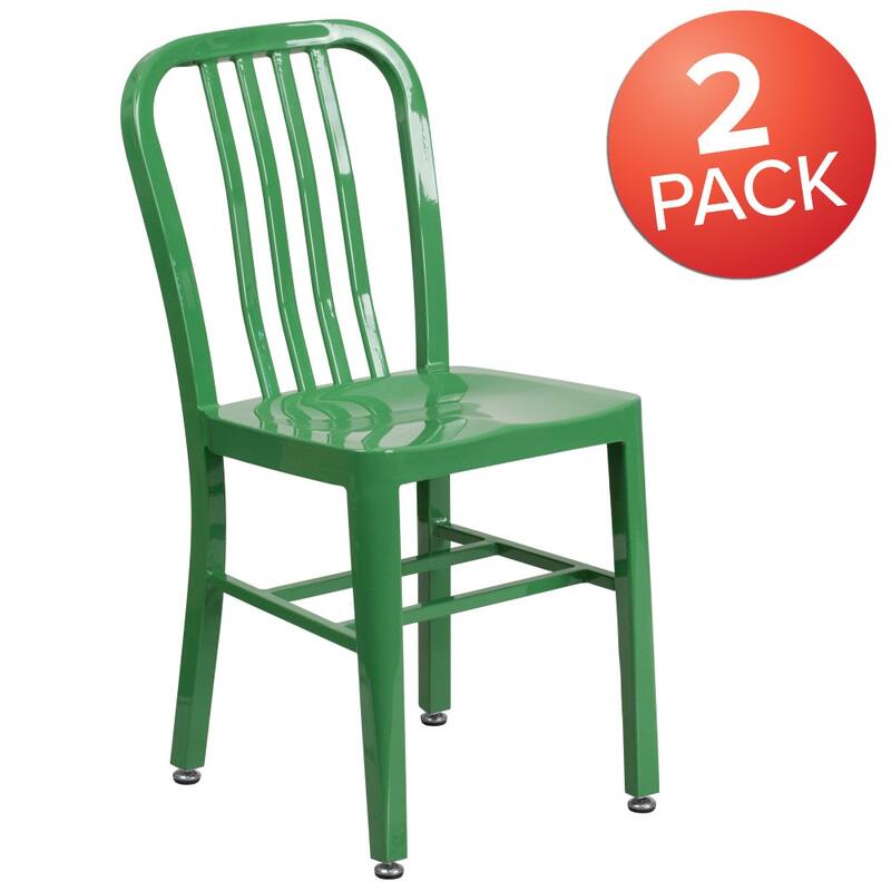 2 Pack Metal Indoor-Outdoor Chair