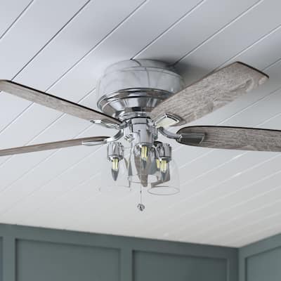 52" Magonia Indoor Traditional Ceiling Fan with Pull Chains, Dry-Rated