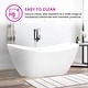 preview thumbnail 49 of 53, Vanity Art 71" X 32" White Acrylic Freestanding Air Bubble Soaking Bathtub with UPC Certified Overflow and Pop-up Drain